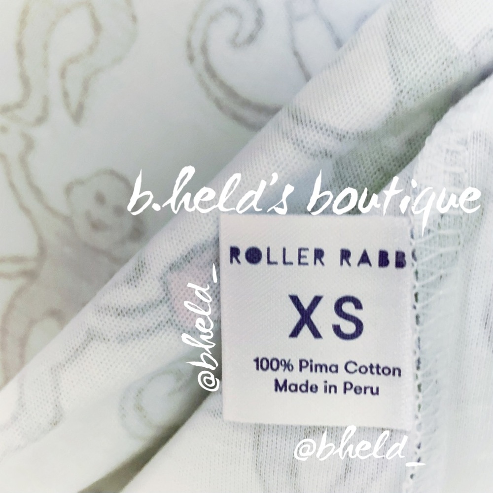 Roller Rabbit Greenwich Monkey Polo Pajamas in Blue Monkey Size XS Brand New NWT - Picture 7 of 16